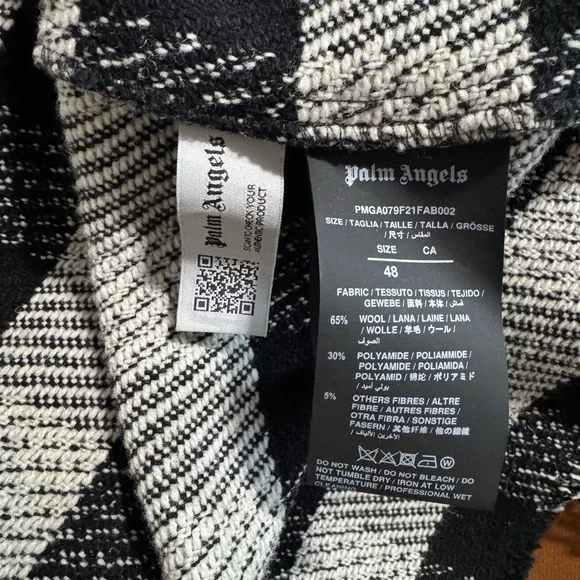 Palm Angels Monochrome Checkered Jacket - Picture 4 of 5